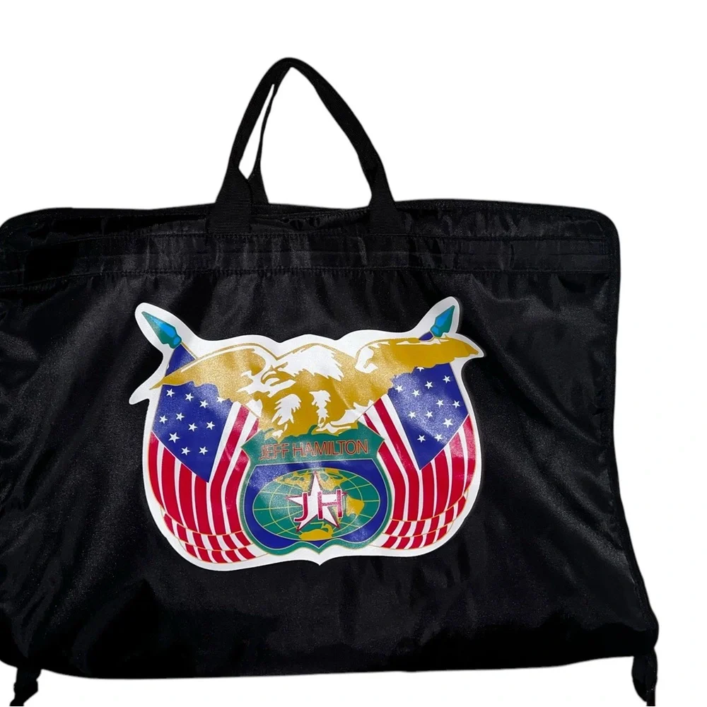 New Jeff Hamilton black NFL Reverse bomber Jacket + garment bag mens XL EAGLES - Picture 8 of 15